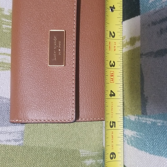 Kate Spade New York Katy Textured Leather Bifold Wallet In Allspice(Mid Brown) - Picture 3 of 12